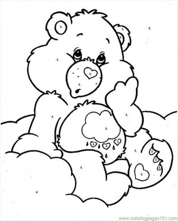 Coloring Pages Bearcareby Numbers (Cartoons > Care Bears) - free 