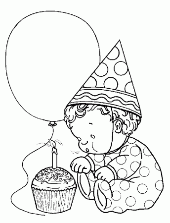 first birthday Colouring Pages (page 2)