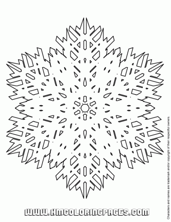 Snowflake Symbol Coloring Page | HM Coloring Pages