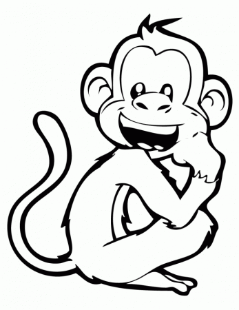 Monkey Coloring Pages for Kids- Free Printable Coloring Worksheets
