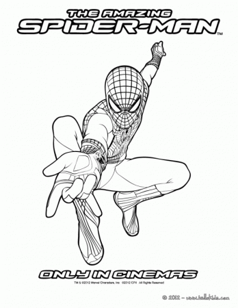 SPIDER MAN Coloring Pages The Amazing Spidey Weaving His Web 