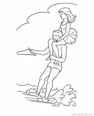 Water Skiing Coloring Pages 6 | Free Printable Coloring Pages 