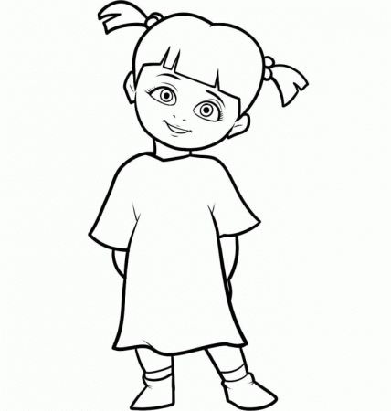Little Boo Character Monster Inc Coloring Pages - Monster Inc 