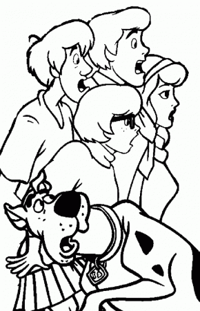 Shaggy and Scooby are Shocked Coloring Page | Kids Coloring Page