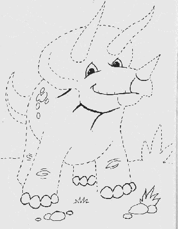 t rex dot to dot Colouring Pages