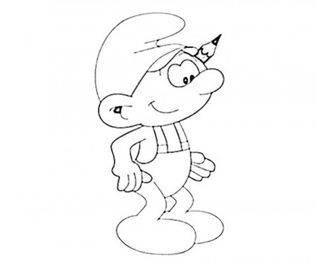 5 Handy Smurf Coloring Page