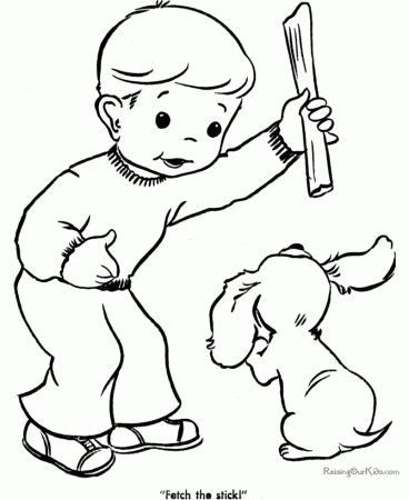 Animal Printables - Puppy Coloring Pictures
