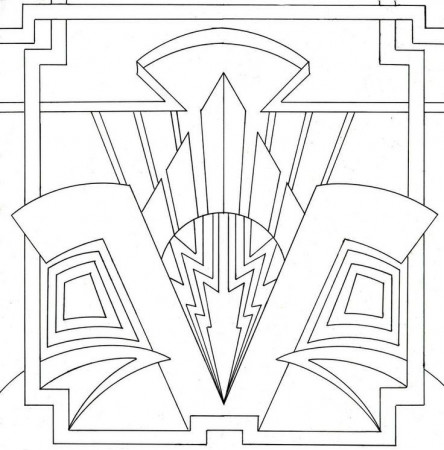 Art Deco coloring page | Lovely Stained Glass