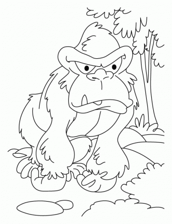 Angry gorilla coloring pages | Download Free Angry gorilla 