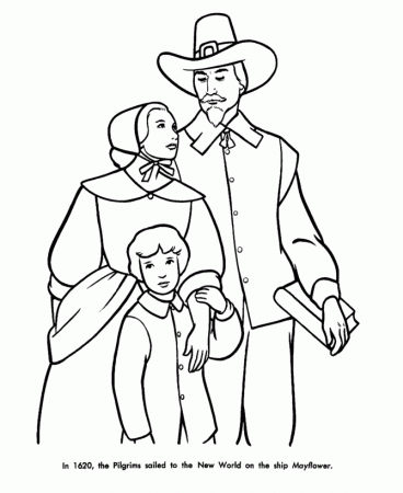 pilgram Colouring Pages