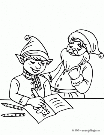 Dibujos para colorear | Ayudante de Santa Claus | Dibujos para 