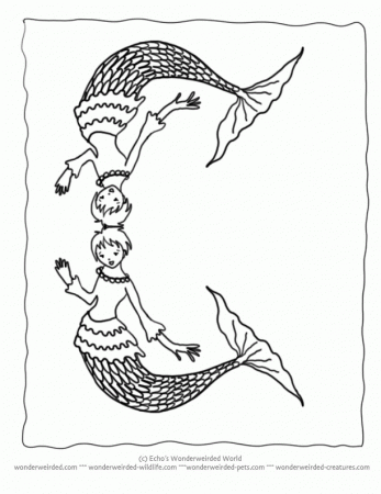 Mermaid Coloring Pages Book , Echos Little Mermaid Coloring Pages