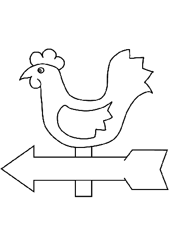 weather vane Colouring Pages