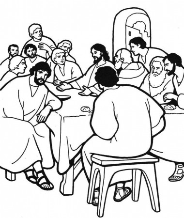 Last Supper coloring pages | The Last Supper