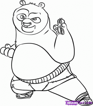 How to Draw Kung Fu Panda, Step by Step, Movies, Pop Culture, FREE 