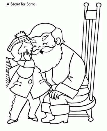 Christmas Shopping Coloring Pages - Kids Tell Santa what the want 
