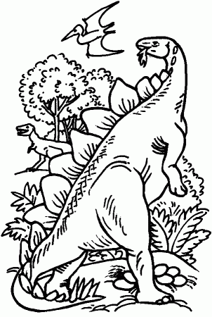 Dibujos para colorear animales prehistóricos: Dinosaurios (II 