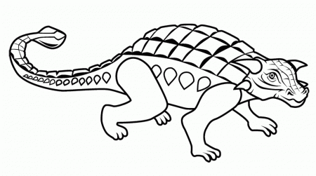 Dinosaurs Coloring Pages : Ankylosaurus Coloring Page Kids 