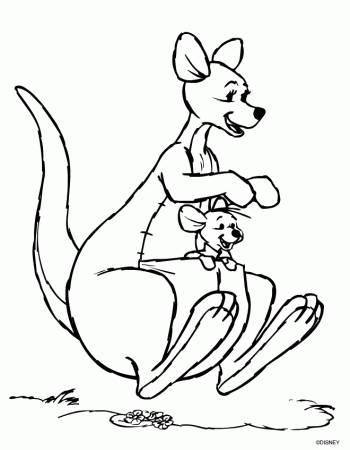 5 Winnie The Pooh Coloring Pages - Kanga