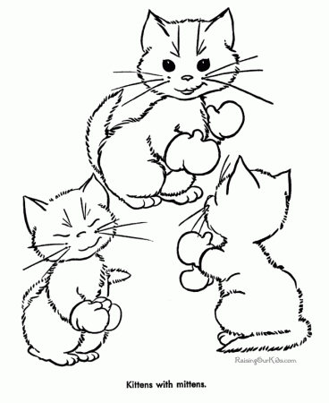 Kitten Coloring Picture
