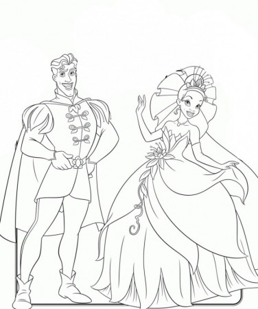 Disney The Princess And The Frog Coloring Page - Kids Colouring Pages