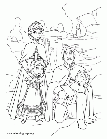 Frozen - The Royal family coloring page