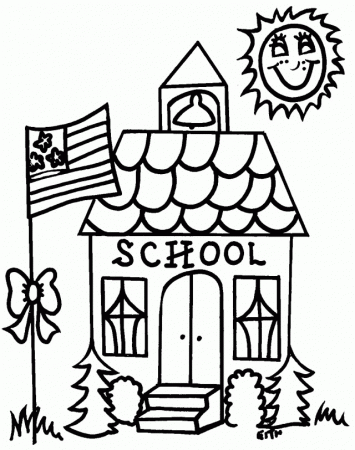 School House Coloring Page | Clipart Panda - Free Clipart Images