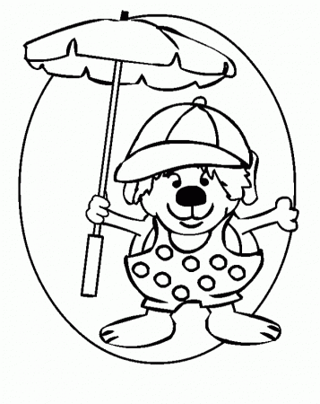 Umbrella Coloring Pictures - Umbrella Day Cartoon Coloring Pages 