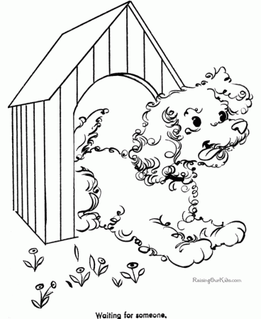 Free Kid Printables - Puppy coloring pictures!