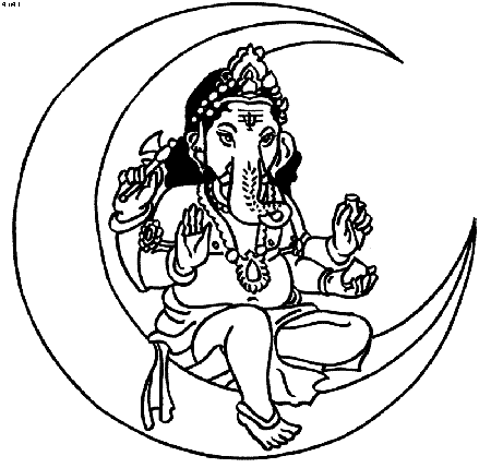 Ganesh Drawing Outline