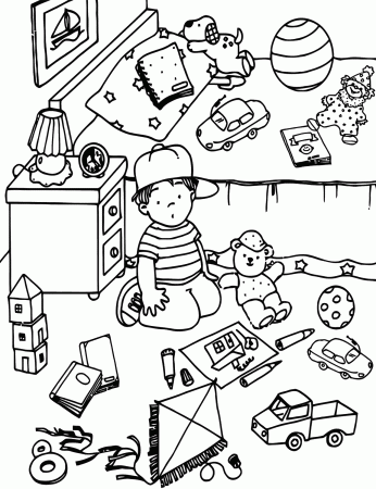Children's room coloring pages | Coloring pages to download and print