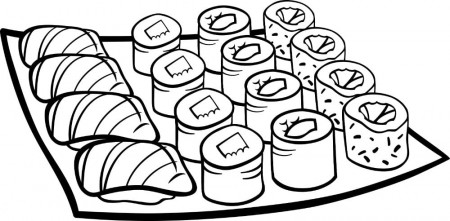 Free SUSHI Coloring Pages for Download (Printable PDF) - VerbNow