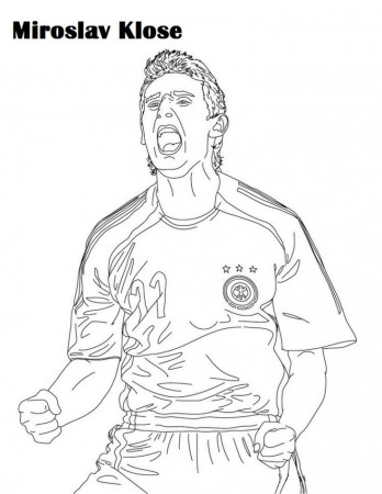 Miroslav Klose Soccer Player Coloring and Activity Page | Sports coloring  pages, Soccer players, Super coloring pages