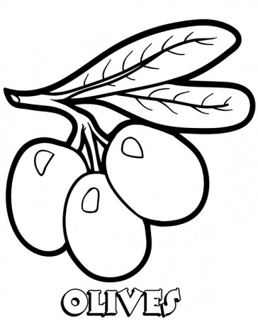 New olives coloring page picture for children