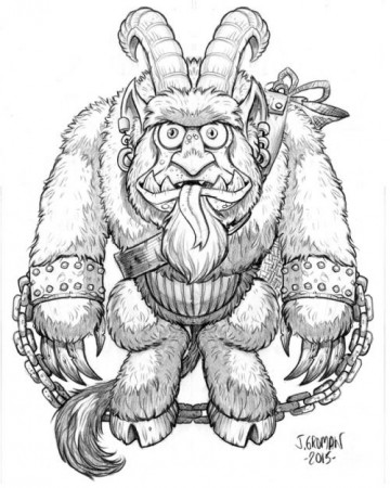 petitepointplace | Krampus, Coloring pages, Zombie christmas