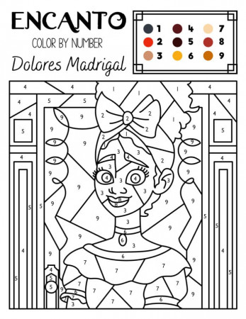 Free Encanto Coloring Page Printables - Bruno, Maribel, Isabel