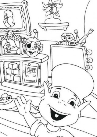 Adiboo Show his Living Room Coloring Pages : Batch Coloring