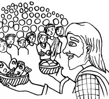 Coloring Pictures Of Jesus Feeding The 5000 Coloring Pages