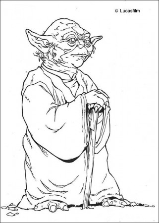 STAR WARS coloring pages - Old Yoda