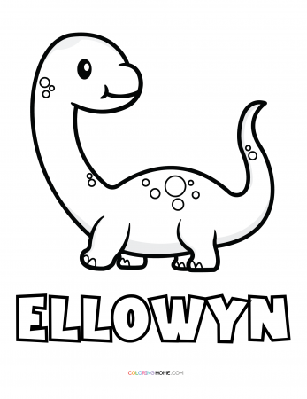 Ellowyn dinosaur coloring page