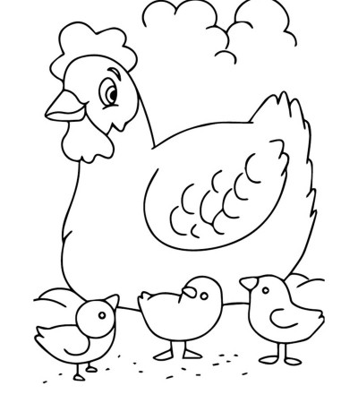 Chicken Coloring Pages - Free Printable Coloring Pages for Kids