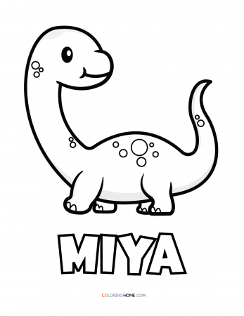 Miya dinosaur coloring page