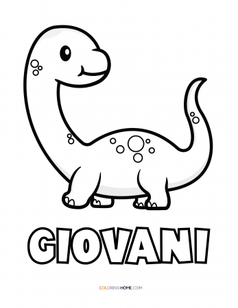 Giovani dinosaur coloring page