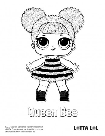 Queen Bee Coloring Page Lotta LOL | Bee coloring pages, Lol dolls, Queen bee  pictures