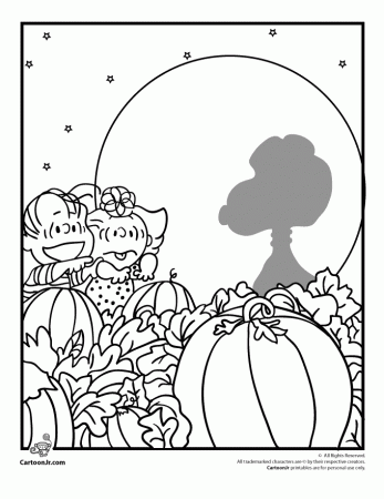 Charlie brown fall coloring pages
