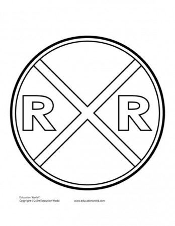 Railroad Sign coloring page | Party Time | Pinterest | Signs ... - Coloring  Library