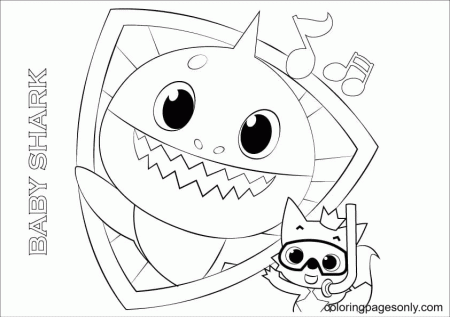 Baby Shark and Pinkfong Coloring Pages - Baby Shark Coloring Pages - Coloring  Pages For Kids And Adults