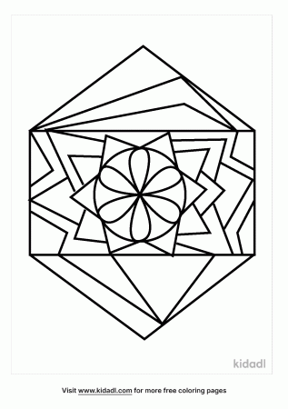 Hexagon Mandala Coloring Pages | Free Mandala Coloring Pages | Kidadl