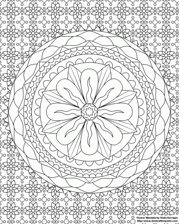 Drawing Flowers Mandalas #117040 (Mandalas) – Printable coloring pages