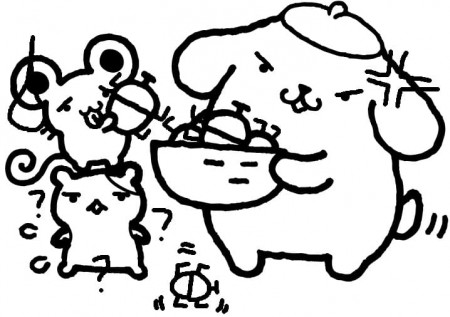 Angry Pompompurin Coloring Page